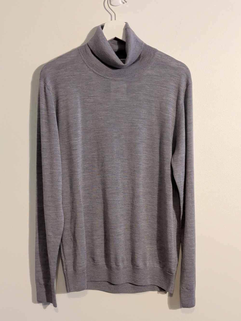 JACK VICTOR wool silk cashmere gray turtleneck sweater - size medium - Picture 2 of 11